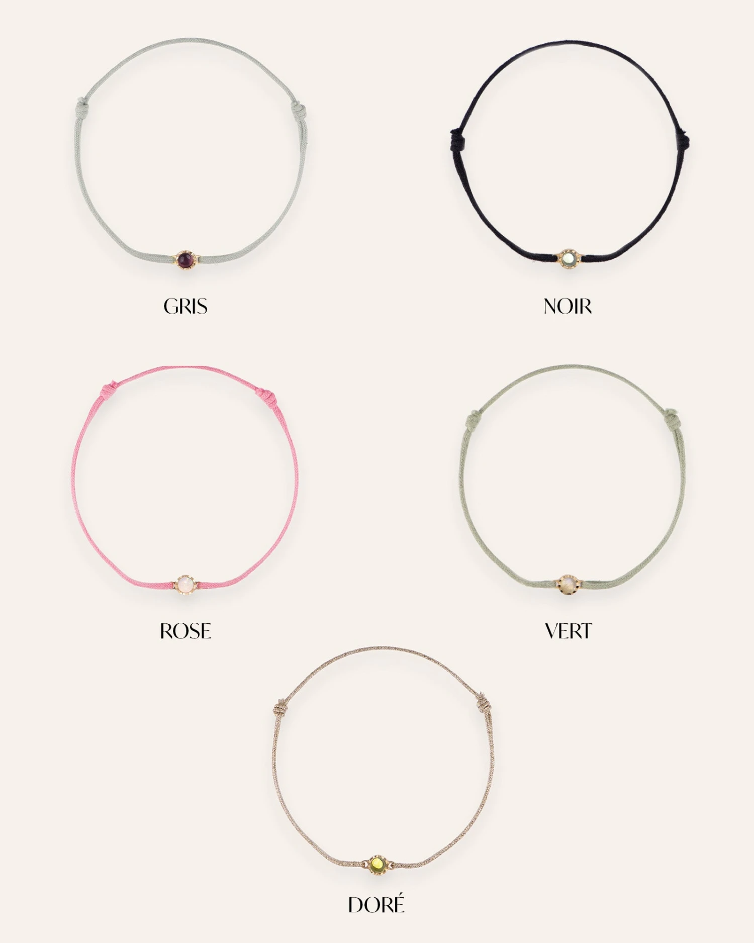 Bracelet Cordon Solitaire 4 Bracelet Cordon Solitaire – Image 2